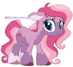 Size: 1700x1572 | Tagged: safe, artist:caffeinatedcarny, derpibooru import, sweetberry, earth pony, pony, g2, g3, g4, coat markings, colored hooves, facial markings, female, g2 to g4, generation leap, hooves, mare, multicolored hooves, redesign, simple background, socks (coat marking), solo, transparent background, unshorn fetlocks