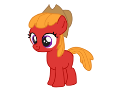 Size: 800x600 | Tagged: safe, artist:princessstar022, derpibooru import, oc, oc only, oc:apple butter, earth pony, pony, g4, base used, female, filly, foal, hat, offspring, parent:apple bloom, parent:tender taps, parents:tenderbloom, simple background, solo, white background