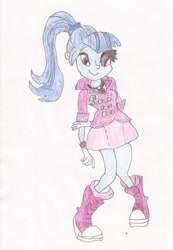 Size: 1021x1479 | Tagged: safe, derpibooru import, sonata dusk, equestria girls, g4, legs, solo, traditional art