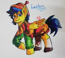 Size: 747x662 | Tagged: safe, artist:true_sight, derpibooru import, oc, oc:tern, fallout equestria, fallout, male, simple background, smiling, stallion