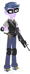 Size: 1627x3979 | Tagged: safe, artist:edy_january, artist:gmaplay, derpibooru import, edit, microchips, human, equestria girls, equestria girls series, g4, armor, assault rifle, body armor, boots, call of duty, call of duty: modern warfare 2, clothes, denim, engineer, equipment, gears, glasses, glock, glock 18c, gloves, grenade launcher, gun, handgun, jeans, m16, m16a2, machine pistol, male, military, pants, pistol, private, rifle, sabotage, shirt, shoes, simple background, soldier, special forces, tactical vest, task forces 141, transparent background, united states, vector, vector edit, vest, weapon, younger