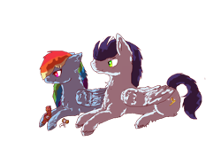 Size: 750x503 | Tagged: safe, artist:danituco, derpibooru import, rainbow dash, soarin', pegasus, pony, g4, female, male, mare, shipping, simple background, soarindash, stallion, straight, transparent background