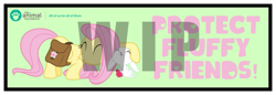 Size: 635x219 | Tagged: safe, artist:owlcat, derpibooru import, angel bunny, fluttershy, g4