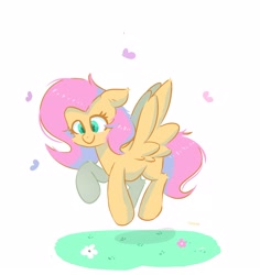 Size: 2890x3067 | Tagged: safe, artist:skylinepony_, derpibooru import, fluttershy, pegasus, pony, g4, cheek fluff, female, flower, flying, grass, heart, heart eyes, high res, leg fluff, mare, shadow, signature, simple background, smiling, solo, spread wings, white background, wingding eyes, wings