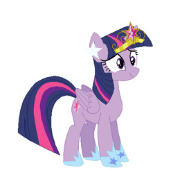 Size: 472x463 | Tagged: artist needed, safe, anonymous artist, artist:selenaede, derpibooru import, twilight sparkle, twilight sparkle (alicorn), alicorn, pony, g4, alternate design, alternate hairstyle, bisexual, bisexual female, bisexuality, crown, female, headcanon, headcanon in the description, hoof shoes, jewelry, mare, regalia, smiling, solo, solo female