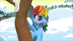 Size: 1920x1080 | Tagged: safe, derpibooru import, edit, edited screencap, screencap, rainbow dash, pegasus, pony, g4, g4.5, my little pony: stop motion short, cute, surprised