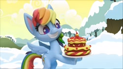 Size: 1920x1080 | Tagged: safe, derpibooru import, edit, edited screencap, screencap, rainbow dash, pegasus, pony, g4, g4.5, my little pony: stop motion short, cute, grin, smiling