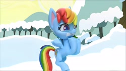 Size: 1920x1080 | Tagged: safe, derpibooru import, edit, edited screencap, screencap, rainbow dash, pegasus, pony, g4, g4.5, my little pony: stop motion short, cringing, cute