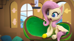 Size: 1920x1080 | Tagged: safe, derpibooru import, screencap, fluttershy, pegasus, pony, g4, g4.5, my little pony: stop motion short, confused, cute