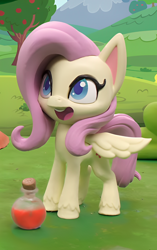 Size: 1126x1790 | Tagged: safe, derpibooru import, edit, edited screencap, screencap, fluttershy, pegasus, pony, g4, g4.5, my little pony: stop motion short, cute, smiling