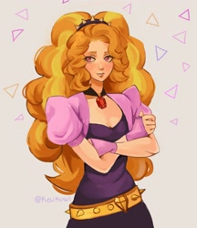 Size: 2369x2748 | Tagged: safe, artist:kaikuwi, derpibooru import, adagio dazzle, human, equestria girls, g4, rainbow rocks, crossed arms, female, high res, solo