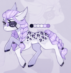 Size: 813x826 | Tagged: safe, artist:sararini, derpibooru import, oc, earth pony, pony, eyepatch, female, mare, solo