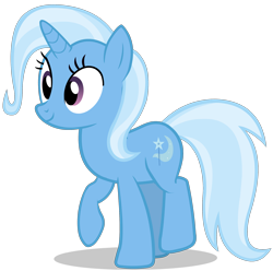 Size: 2240x2220 | Tagged: safe, alternate version, artist:zslnews, derpibooru import, trixie, pony, unicorn, g4, female, horn, raised hoof, raised leg, simple background, smiling, solo, transparent background, vector