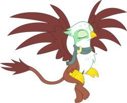 Size: 2590x2102 | Tagged: safe, artist:bluetech, derpibooru import, edit, greta, griffon, g4, the lost treasure of griffonstone, .svg available, cropped, female, flying, high res, inkscape, simple background, sitting, solo, transparent background, vector, vector edit