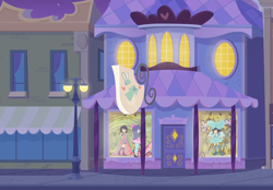 Size: 1920x1337 | Tagged: safe, derpibooru import, edit, edited screencap, screencap, rarity, human, better together, display of affection, equestria girls, g4, boutique, clothes, composite screencap, lamppost, pantyhose, raritights, skirt, street, sweater, turtleneck