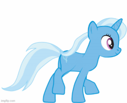 Size: 500x403 | Tagged: safe, derpibooru import, trixie, pony, unicorn, g4, animated, female, gif, horn, mare, running animation, simple background, solo, solo focus, vector, white background