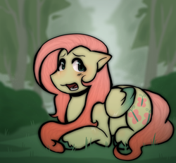 Size: 1300x1200 | Tagged: safe, artist:0liiver, derpibooru import, fluttershy, pegasus, solo