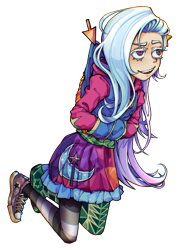 Size: 1002x1400 | Tagged: safe, artist:starwantrix, derpibooru import, edit, trixie, human, g4, alternate design, clothes, colorful, converse, cursor, hoodie, humanized, shoes, simple background, solo, transparent background