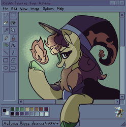 Size: 1260x1269 | Tagged: safe, artist:brainiac, derpibooru import, autumn blaze, kirin, aesthetics, female, limited palette, mare, meta, solo