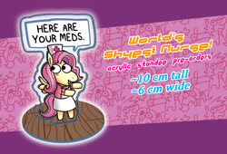 Size: 2500x1700 | Tagged: safe, artist:punkittdev, derpibooru import, fluttershy, rainbow dash, pegasus, semi-anthro, g4, cute, dialogue, female, flutternurse, mare, nurse outfit, open mouth, open smile, shyabetes, smiling, solo focus, speech bubble, suddenly hands, take your meds, text, thumbs up