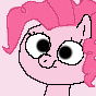 Size: 88x88 | Tagged: safe, artist:xilin, derpibooru import, pinkie pie, pony, g4, 1000 hours in ms paint, cross-eyed, meme, picture for breezies, pink background, silly face, simple background, solo