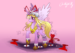 Size: 1488x1052 | Tagged: safe, artist:chiefywiffy, derpibooru import, alicorn, pony, hat, ponified, solo, species swap, touhou, yakumo yukari