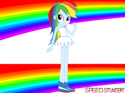 Size: 946x708 | Tagged: safe, artist:crashstunter75, derpibooru import, rainbow dash, human, equestria girls, g4, ballerina, ballet, ballet slippers, clothes, cute, dashabetes, female, rainbow dash always dresses in style, smiling, solo, tutu