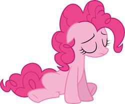 Size: 3596x3000 | Tagged: safe, artist:cloudy glow, derpibooru import, pinkie pie, earth pony, pony, g4, .ai available, ears, eyes closed, female, floppy ears, high res, mare, sad, simple background, solo, transparent background, vector