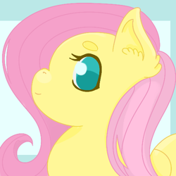 Size: 500x500 | Tagged: safe, artist:multi02, derpibooru import, fluttershy, pony, g4, chibi, solo