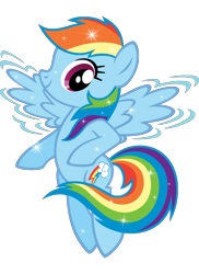 Size: 1489x2048 | Tagged: safe, derpibooru import, rainbow dash, pegasus, pony, female, fluttering, flying, mare, motion lines, official, simple background, solo, sparkles, stock vector, transparent background, vector, zazzle