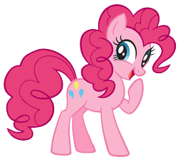 Size: 10271x9083 | Tagged: artist needed, safe, derpibooru import, pinkie pie, earth pony, pony, g4, absurd resolution, cheerful, cutie mark, element of laughter, female, happy, laughing, looking at you, png, ponytail, simple background, smiling, smiling at you, solo, standing, talking, transparent background, vector