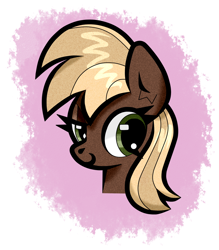 Size: 1324x1508 | Tagged: safe, artist:scandianon, derpibooru import, oc, oc only, oc:jutlandmare, earth pony, pony, bust, female, looking at you, mare, nation ponies, ponified, smiling, solo, species swap