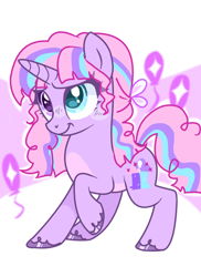 Size: 1080x1486 | Tagged: safe, artist:modidechaojifensi, derpibooru import, oc, pony, unicorn, base used, female, horn, mare, smiling, solo, unicorn oc