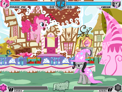 Size: 636x478 | Tagged: safe, artist:fimroots, derpibooru import, octavia melody, pinkie pie, trixie, fighting is magic, g4, 2d, fan game, fighting is magic suchromium, game screencap, palette swap, recolor, sugarcube corner