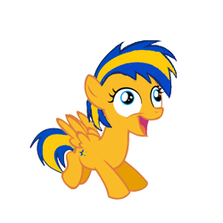 Size: 1250x1250 | Tagged: safe, artist:mlpfan3991, derpibooru import, oc, oc:flare spark, pegasus, pony, g4, excited, female, filly, foal, simple background, solo, transparent background