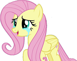 Size: 863x688 | Tagged: safe, derpibooru import, edit, edited screencap, editor:incredibubbleirishguy, screencap, fluttershy, changeling, to where and back again, background removed, cropped, crying, disguise, disguised changeling, happy, simple background, tears of joy, teary eyes