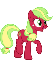 Size: 2421x2787 | Tagged: safe, artist:lizzmcclin, derpibooru import, applejack (g3), earth pony, g3, g4, female, g3 to g4, generation leap, mare, simple background, solo, transparent background