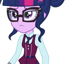 Size: 2567x2520 | Tagged: safe, derpibooru import, edit, edited screencap, editor:homersimpson1983, screencap, sci-twi, twilight sparkle, human, equestria girls, friendship games, g4, background removed, clothes, crystal prep academy uniform, female, glasses, necktie, not a vector, school tie, school uniform, schoolgirl, solo