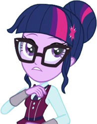 Size: 1967x2520 | Tagged: safe, derpibooru import, edit, edited screencap, editor:homersimpson1983, screencap, sci-twi, twilight sparkle, human, equestria girls, friendship games, g4, background removed, clothes, crystal prep academy uniform, female, glasses, necktie, not a vector, school tie, school uniform, schoolgirl, solo