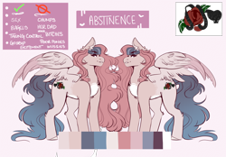 Size: 5600x3900 | Tagged: safe, artist:dejji_vuu, derpibooru import, oc, oc:abstinence, pegasus, pony, female, mare, reference sheet, solo