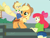 Size: 4252x3250 | Tagged: safe, alternate version, artist:gmaplay, derpibooru import, apple bloom, applejack, earth pony, human, pony, equestria girls, g4, apple bloom's bow, applejack's hat, bloom butt, bow, butt, clothes, cowboy hat, hair bow, hat, human ponidox, humans riding ponies, riding, self paradox, self ponidox, solo
