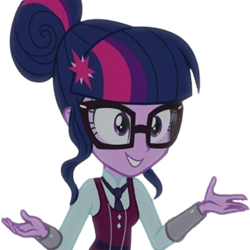 Size: 2520x2520 | Tagged: safe, derpibooru import, edit, edited screencap, editor:homersimpson1983, screencap, sci-twi, twilight sparkle, human, equestria girls, g4, background removed, clothes, crystal prep academy uniform, female, glasses, not a vector, school uniform