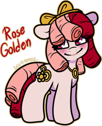 Size: 1220x1495 | Tagged: safe, artist:sexygoatgod, derpibooru import, oc, oc only, oc:rose golden, earth pony, pony, female, filly, foal, mare, simple background, solo, transparent background