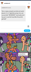 Size: 1168x2665 | Tagged: safe, artist:ask-luciavampire, derpibooru import, oc, earth pony, pegasus, pony, ask, portal, tumblr