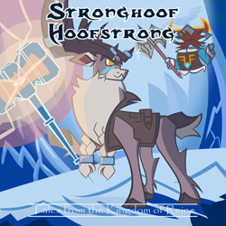 Size: 4500x4500 | Tagged: safe, derpibooru import, deer, reindeer, winter sprite, them's fightin' herds, community related, metal, original art, stronghoof hoofstrong (tfh), vetr (tfh), viking