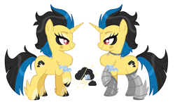 Size: 3481x2014 | Tagged: safe, artist:dixieadopts, derpibooru import, oc, oc:golden thunder, pony, unicorn, female, horn, mare, simple background, solo, transparent background