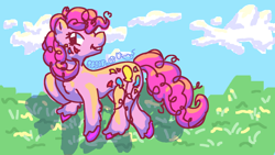 Size: 1920x1080 | Tagged: safe, artist:strawberryeaterrat, derpibooru import, pinkie pie, earth pony, pony, g4, female, solo