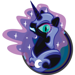 Size: 750x750 | Tagged: safe, artist:devorierdeos, derpibooru import, nightmare moon, princess luna, alicorn, antagonist, bust, nightmare moon armor, portrait, simple background, solo, transparent background, villainess