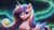 Size: 2560x1440 | Tagged: safe, ai content, derpibooru import, generator:pony diffusion v6 xl, generator:stable diffusion, machine learning generated, princess cadance, alicorn, pony, g4, aurora borealis, colored wings, female, gradient wings, high res, lacrimal caruncle, looking at you, mare, messy mane, outdoors, prompter:truekry, smiling, smiling at you, solo, wallpaper, wings