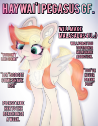 Size: 1779x2286 | Tagged: safe, artist:sodapop sprays, derpibooru import, oc, oc:sodapop sprays, pegasus, pony, chest fluff, digital art, ear fluff, ears, freckles, meme, solo, text